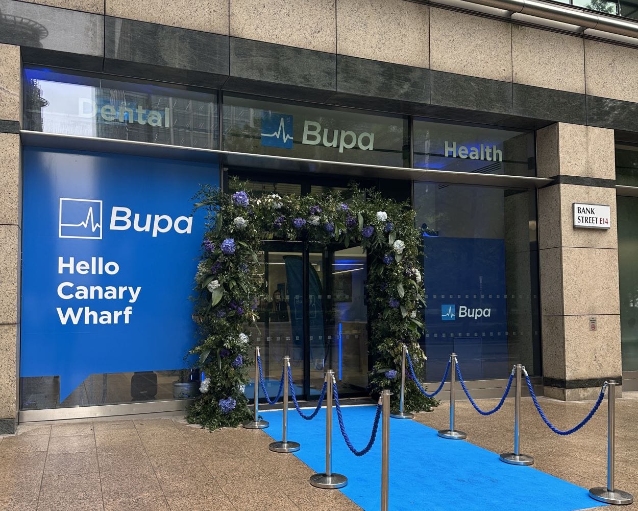 Bupa Health Care Canary Wharf centre front