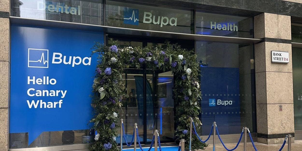 Bupa Health Care Canary Wharf centre front